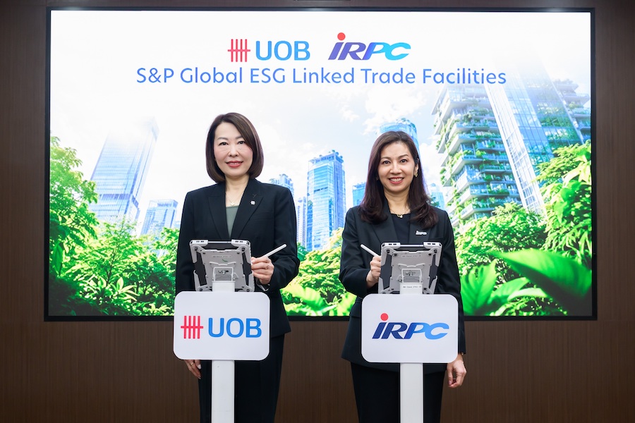 ยูโอบี และ ไออาร์พีซี ยกระดับ สินเชื่อเพื่อการค้า อ้างอิง S&P Global ESG Score